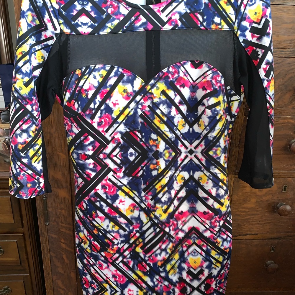 Multi- Colored Bodycon Dress